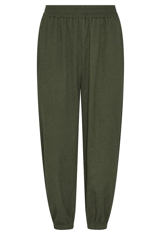M&Co Petite Khaki Green Balloon Trousers | M&Co 5