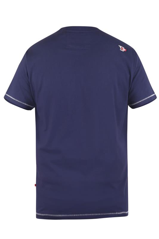 D555 Big & Tall Navy Blue 'Nautical Supplies' Printed T-Shirt 3