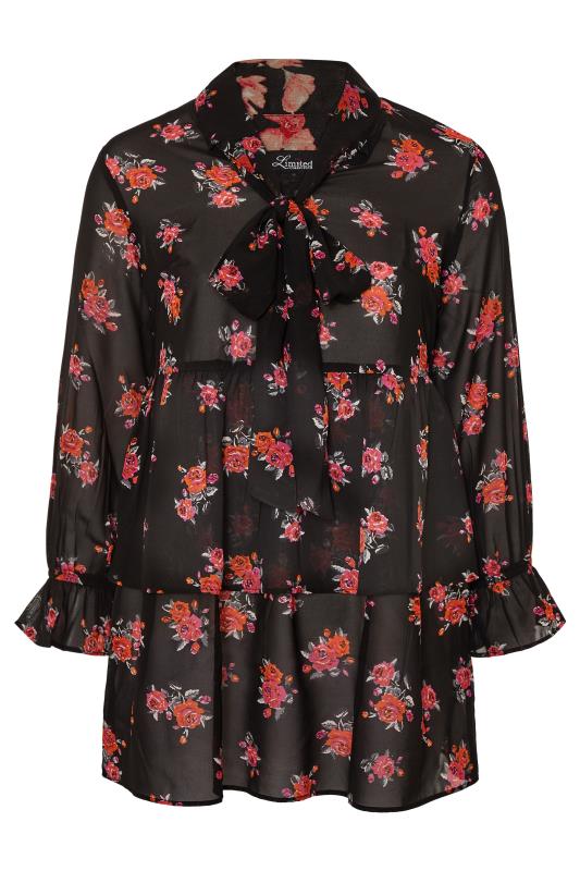 LIMITED COLLECTION Black Floral Tiered Bow Blouse_F.jpg