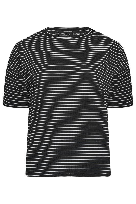 Petite Black Stripe T-Shirt | PixieGirl 6