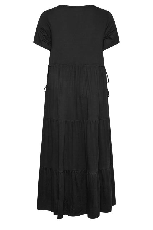 LIMITED COLLECTION Plus Size Black Maxi Adjustable Waist Dress | Yours Clothing 7