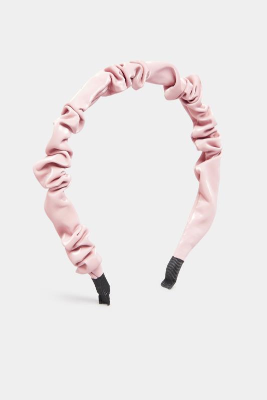 2 PACK White & Pink Ruched Headbands | Yours Clothing 3