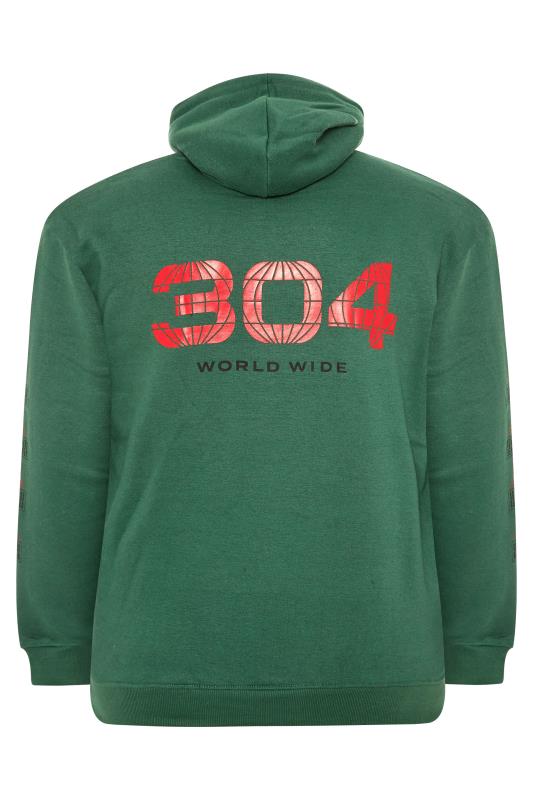 304 CLOTHING Big & Tall Green Retro Hoodie 4