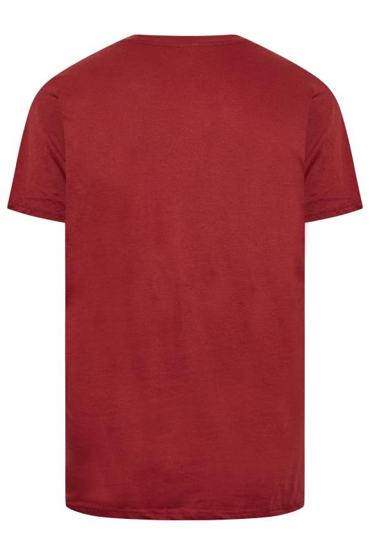 D555 Big & Tall Burgundy Red Duke Basic T-Shirt | BadRhino 4