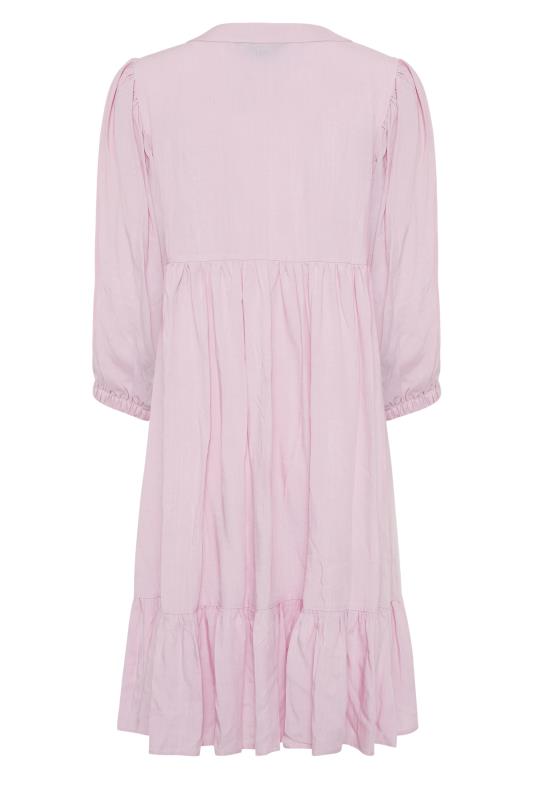 LTS Pink Tiered Smock Dress | Long Tall Sally  7