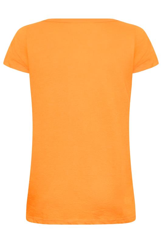 Plus Size Bright Orange Essential Short Sleeve T-Shirt | Yours Clothing