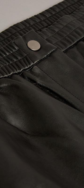 Evans Black Vegan Leather Trousers 7