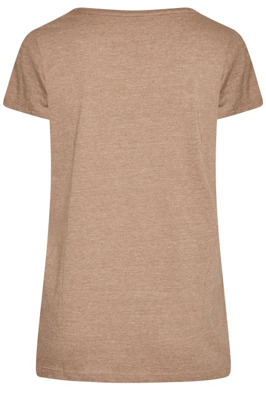 Mocha Brown Short Sleeve Basic T-Shirt_BK.jpg