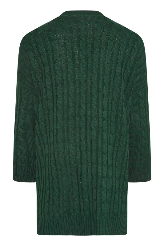 Forest Green Cable Knitted Cardigan_BK.jpg