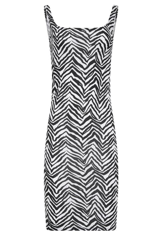LTS Tall Black Zebra Print Sleeveless Jersey Mini Dress | Long Tall Sally 5