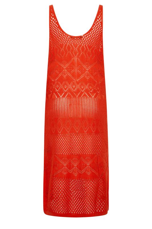 YOURS Curve Red Crochet Midaxi Dress | Yours Clothing 8