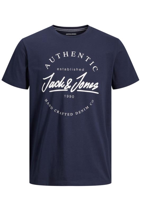 JACK & JONES Big & Tall Navy Blue Dusty T-Shirt 2