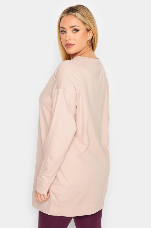YOURS LUXURY Plus Size Pink Star Embellished Sweatshirt | Yours Clothing 4