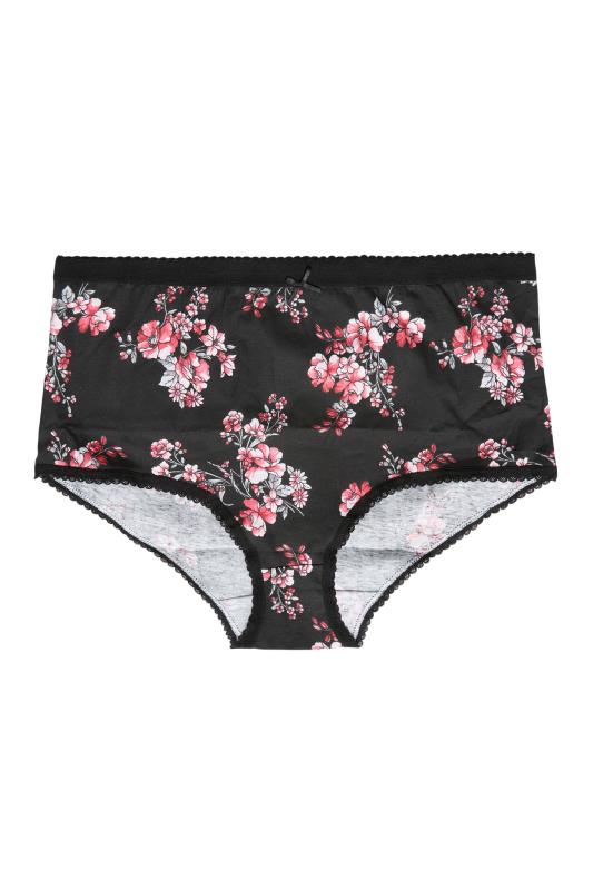 5 PACK Red & Black Floral Lace Full Briefs_D.jpg