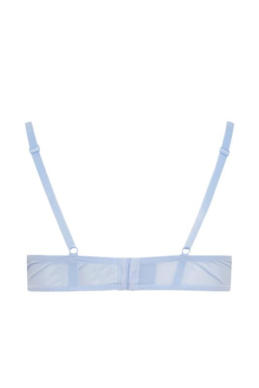 Plus Size YOURS Curve Pale Blue Lace Padded T-Shirt Bra | Yours Clothing  5