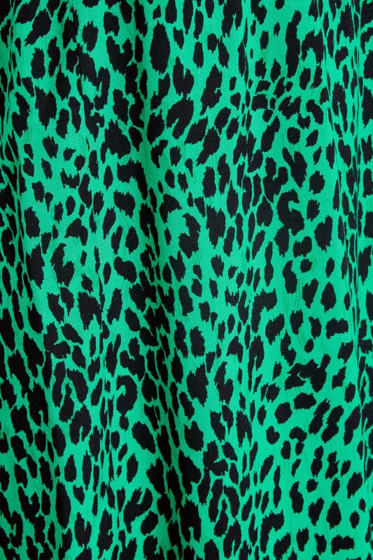LTS Tall Green Leopard Print Midi Tea Dress_Z.jpg