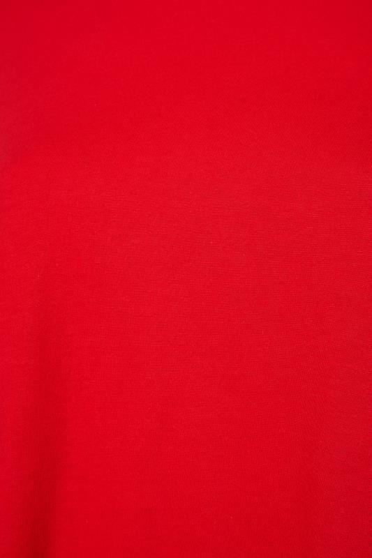 Curve Bright Red Long Sleeve Basic T-Shirt_S.jpg