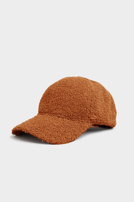 Brown Shearling Teddy Cap | Yours Clothing 1