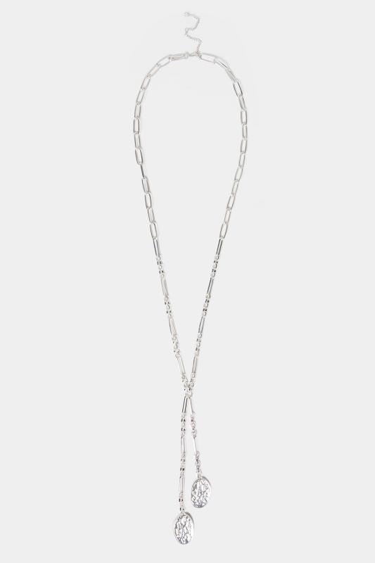 Silver Long Chain Necklace | Yours Clothing 2
