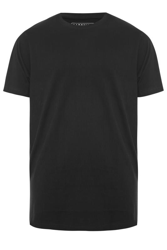 BADRHINO Big & Tall Black Basic Plain T-Shirt 2