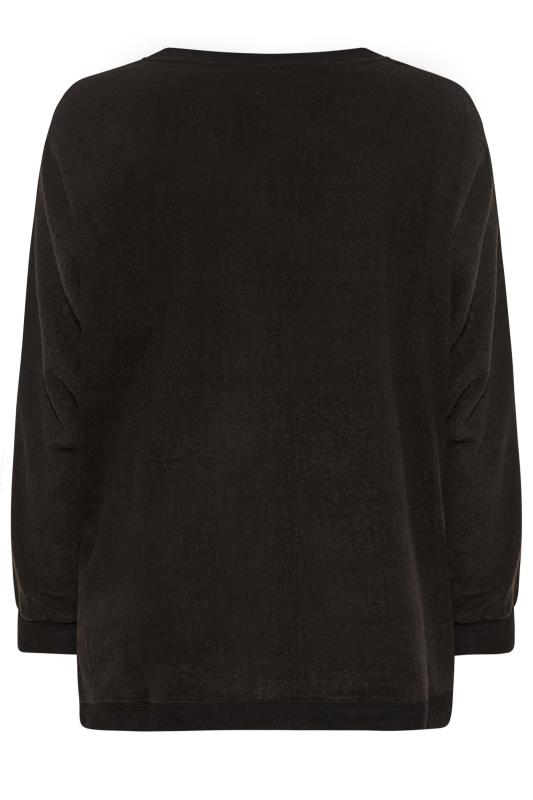 Plus Size Black Soft Touch Fleece Sweatshirt | Yours Clothing 7