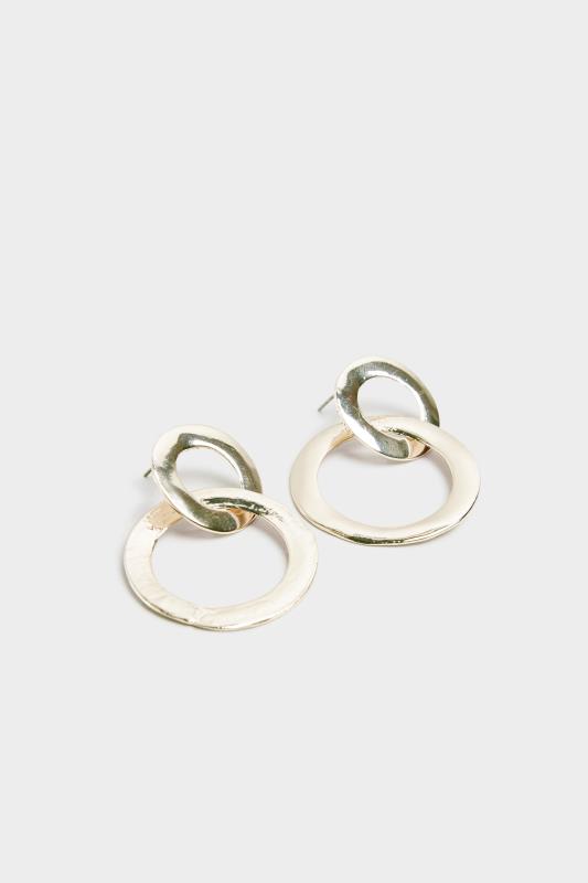 Gold Tone Double Hoops 3