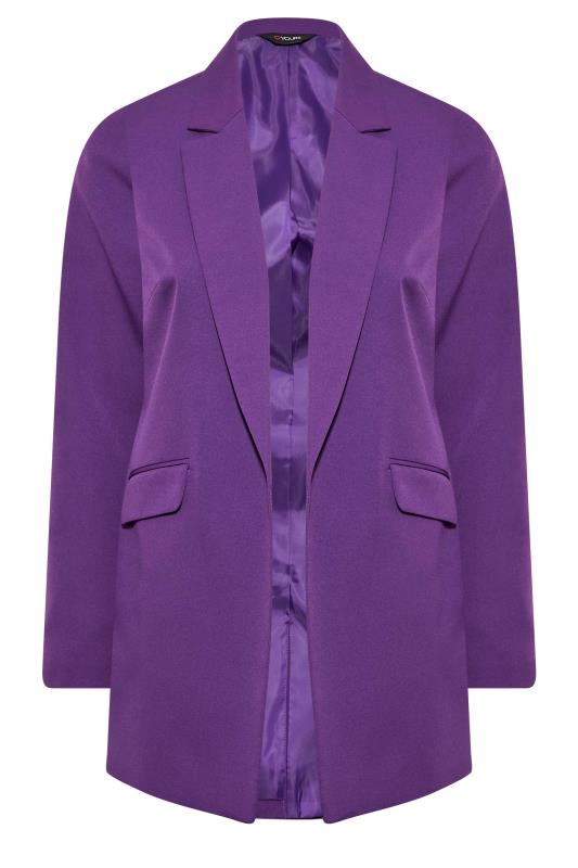 Plus Size Purple Tailored Blazer | Yours Clothing 7