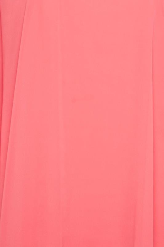YOURS LONDON Plus Size Curve Coral Pink Cape Top | Yours Clothing 5