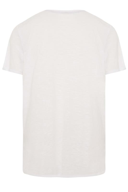 JACK & JONES Big & Tall White Marl Logo Crew Neck T-Shirt 2