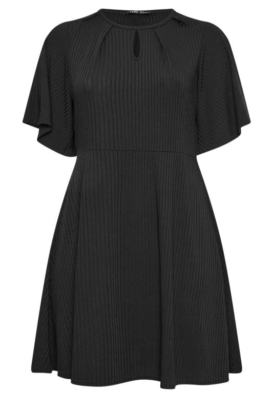 YOURS Plus Size Black Keyhole Mini Dress | Yours Clothing 5