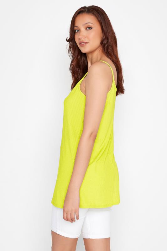 LTS Tall Women's Green Ribbed Strappy Vest Top | Long Tall Sally 3