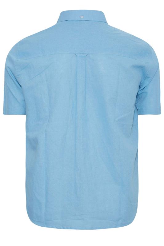 BadRhino Big & Tall Light Blue Linen Shirt 4