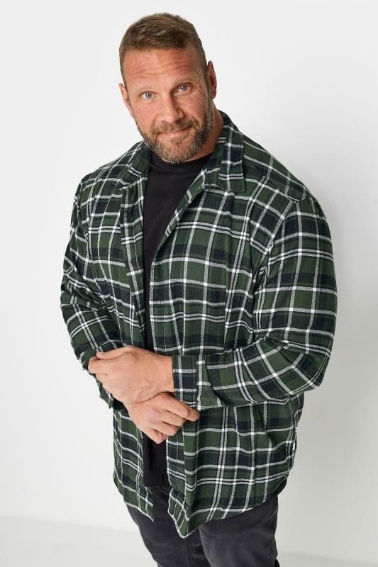 Men's  JACK & JONES Green Check Print Long Sleeve Shirt
