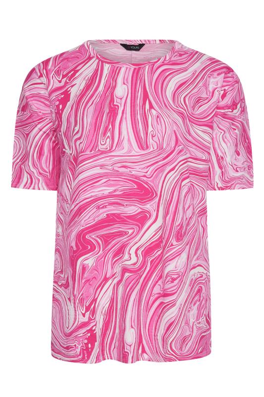Curve Pink Oversized Marble T-Shirt_X.jpg