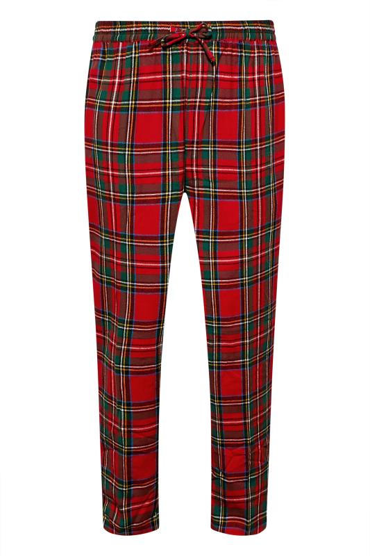 BadRhino Big & Tall Red Tartan Check Pyjama Bottoms | BadRhino 5