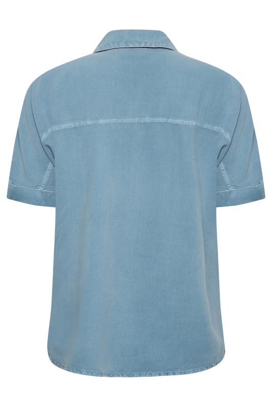 Petite Blue Short Sleeve Shirt | PixieGirl 7