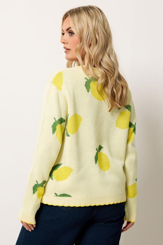 YOURS Plus Size Yellow Lemon Cardigan | Yours Clothing 2
