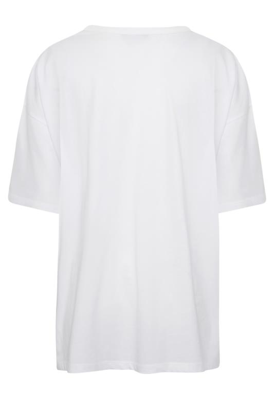 YOURS Plus Size White Oversized Boxy T-Shirt | Yours Clothing 6