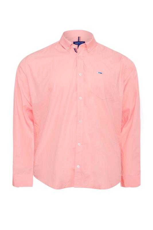 BadRhino Big & Tall Pink Cotton Poplin Long Sleeve Shirt 3