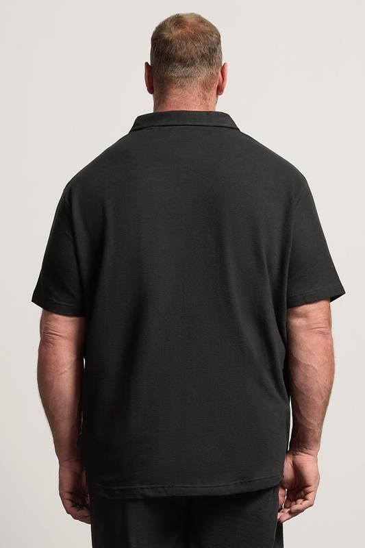 BadRhino Big & Tall Black Revere Jersey Shirt | BadRhino 2