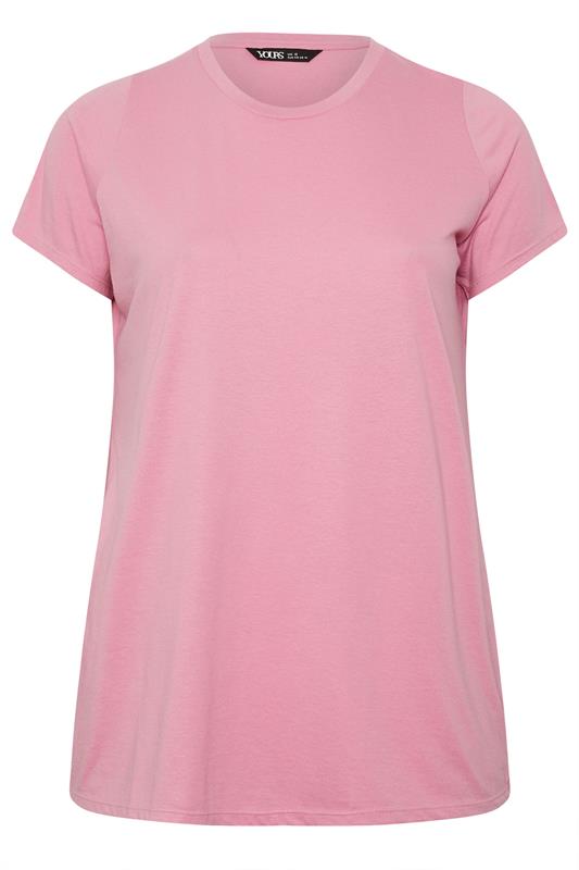 YOURS Plus Size Pink Short Sleeve Core T-Shirt | Yours Clothing 5