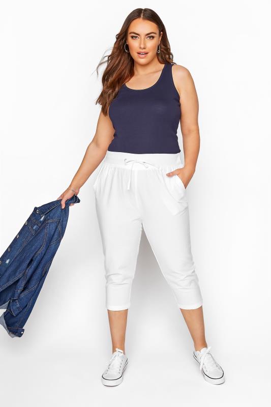 Curve White Cool Cotton Cropped Joggers_A.jpg