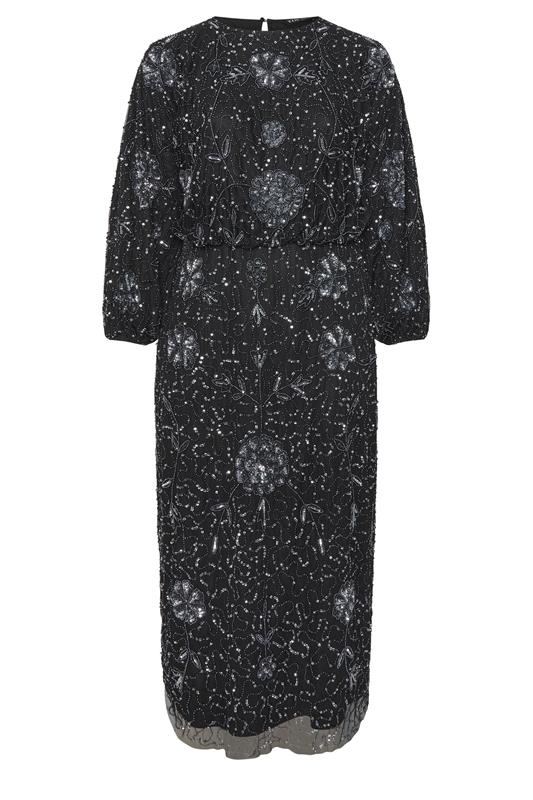 Niimee Curve Black Embellished Long Sleeve Dress 5