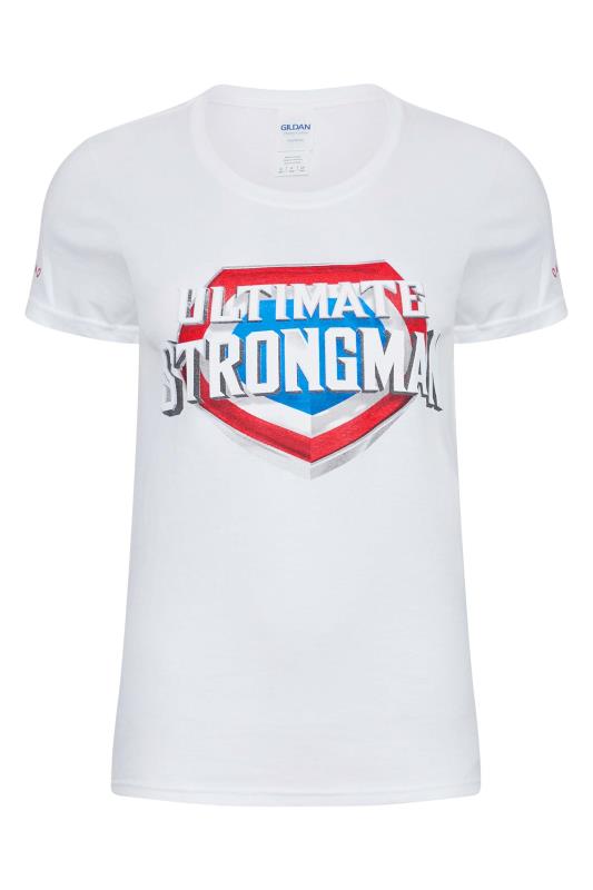 Men's  BadRhino Women's White Ultimate Strongman T-Shirt