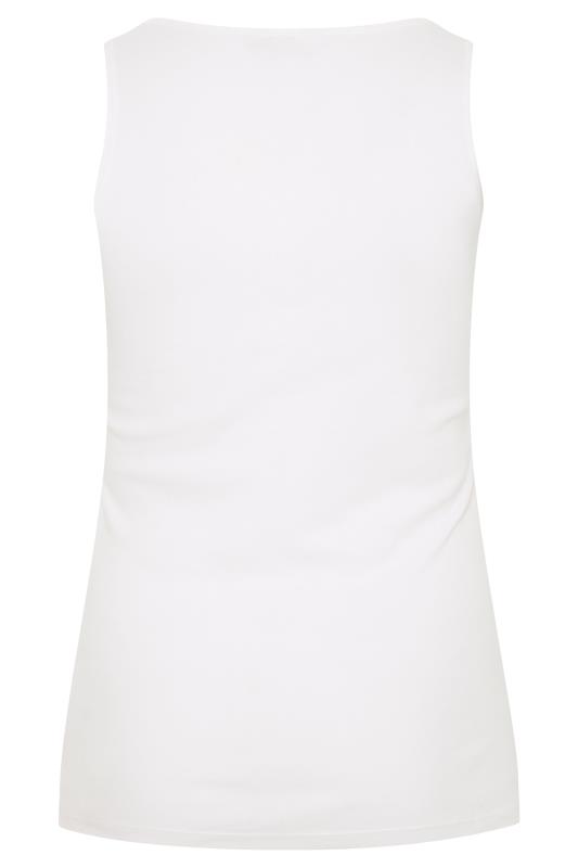 Curve White Ribbed Jersey Vest Top 6