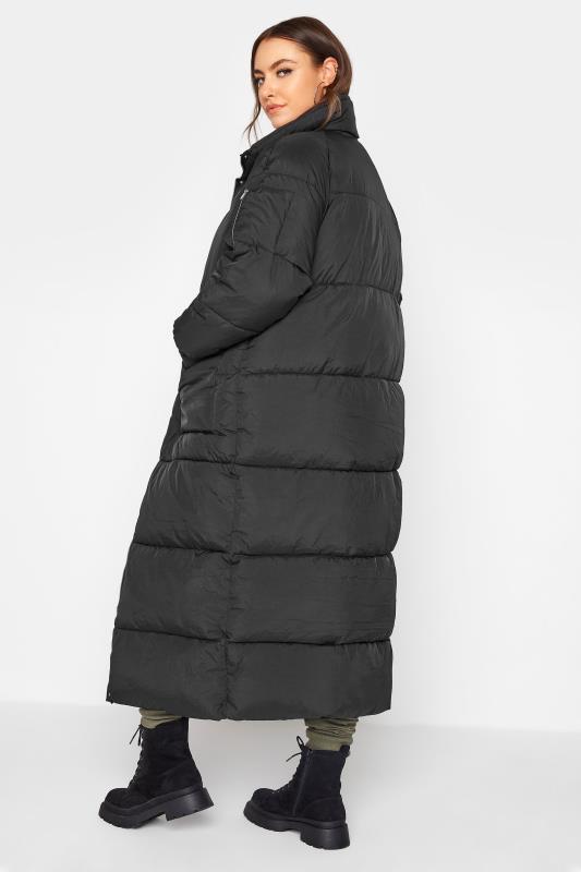 Plus Size Black Maxi Puffer Coat | Yours Clothing 3