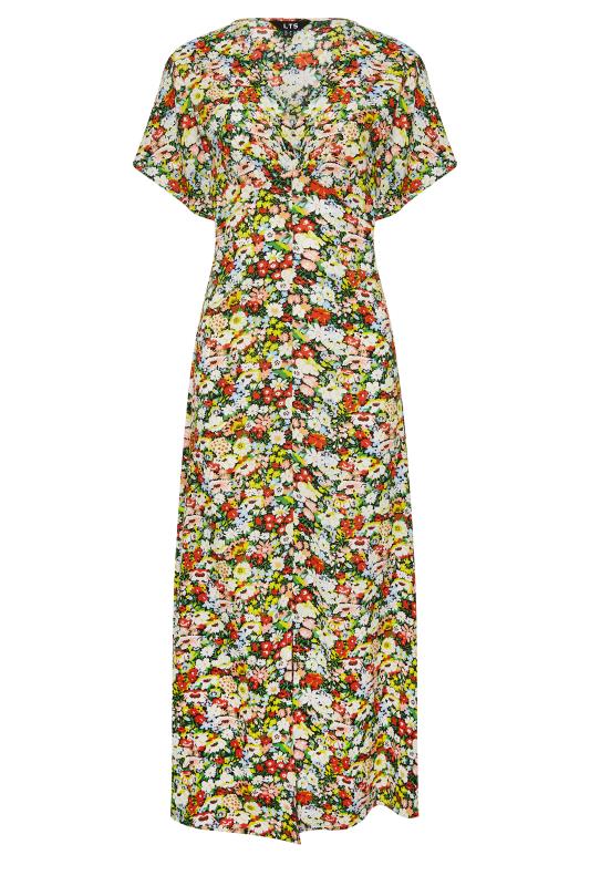 LTS Tall Women's Yellow Floral Print Split Front Midaxi Dress | Long Tall Sally 6