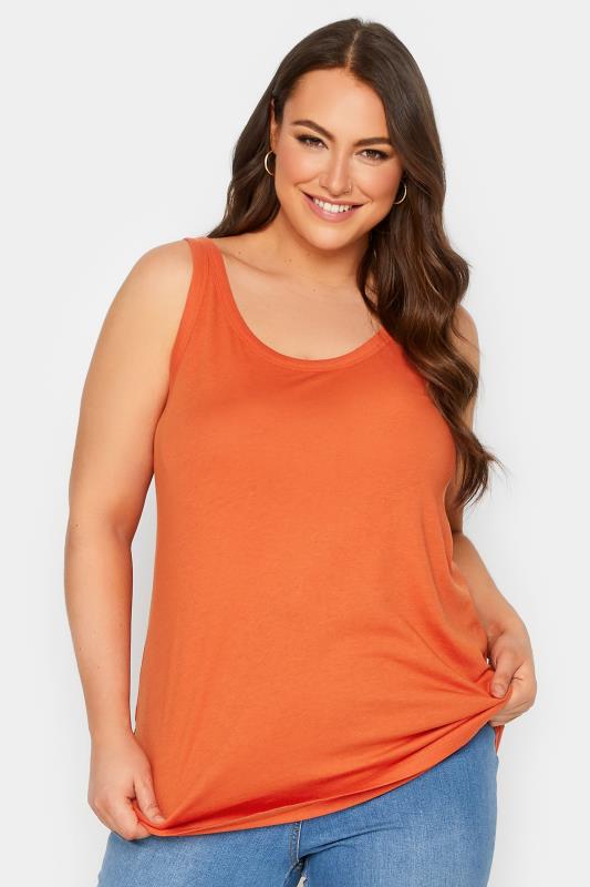 YOURS Plus Size Chocolate Brown Vest Top | Yours Clothing 1