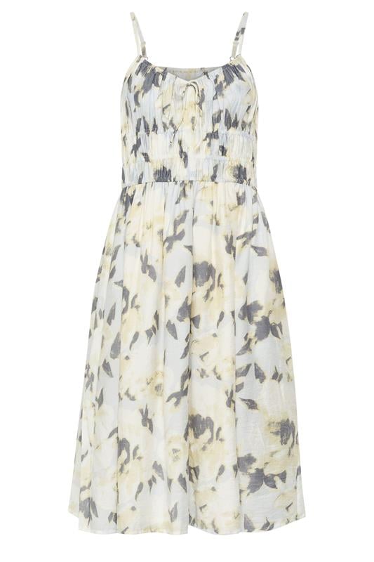 PixieGirl Petite Women's Grey Abstract Print Midi Dress | PixieGirl 5