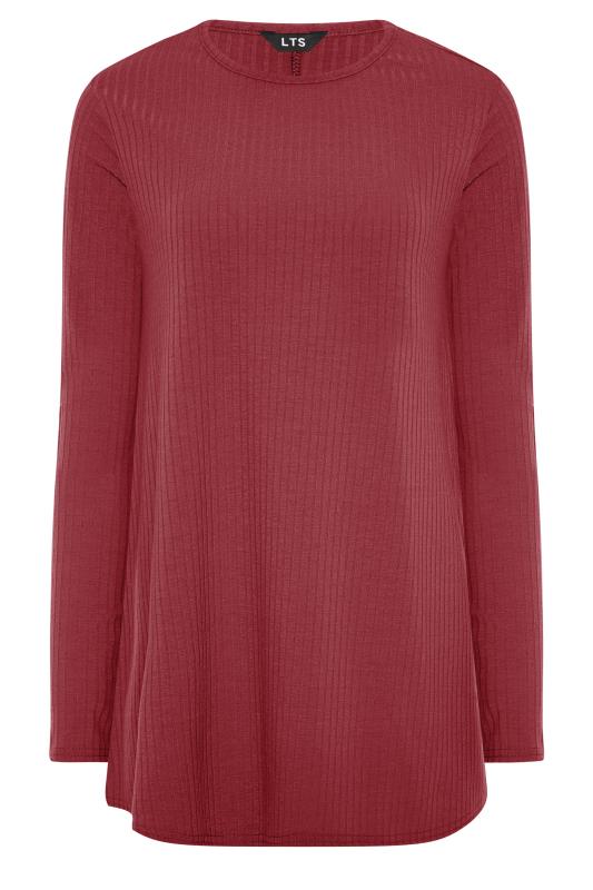 LTS Tall Red Ribbed Swing Top_F.jpg